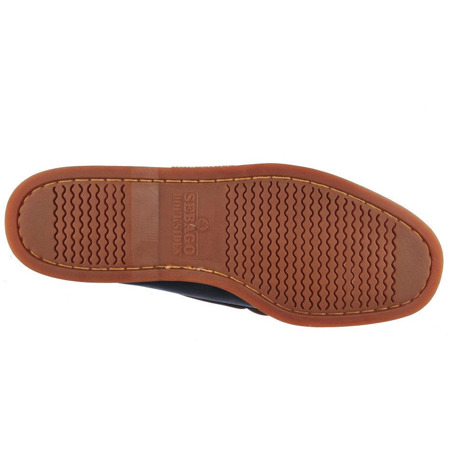 Docksides Portland Crazy H-navy Blue & Brown Sebago Be