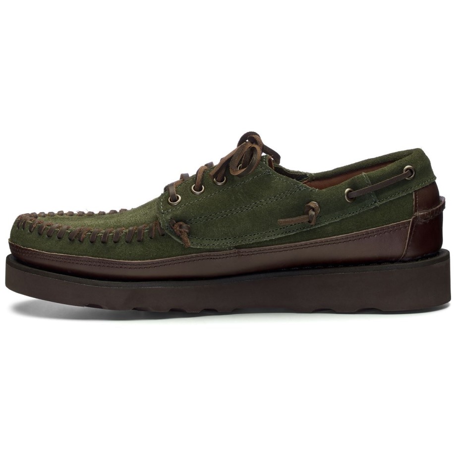 Keuka Lea Kano Moc-donkerbruin & Bosgroen Sebago Be