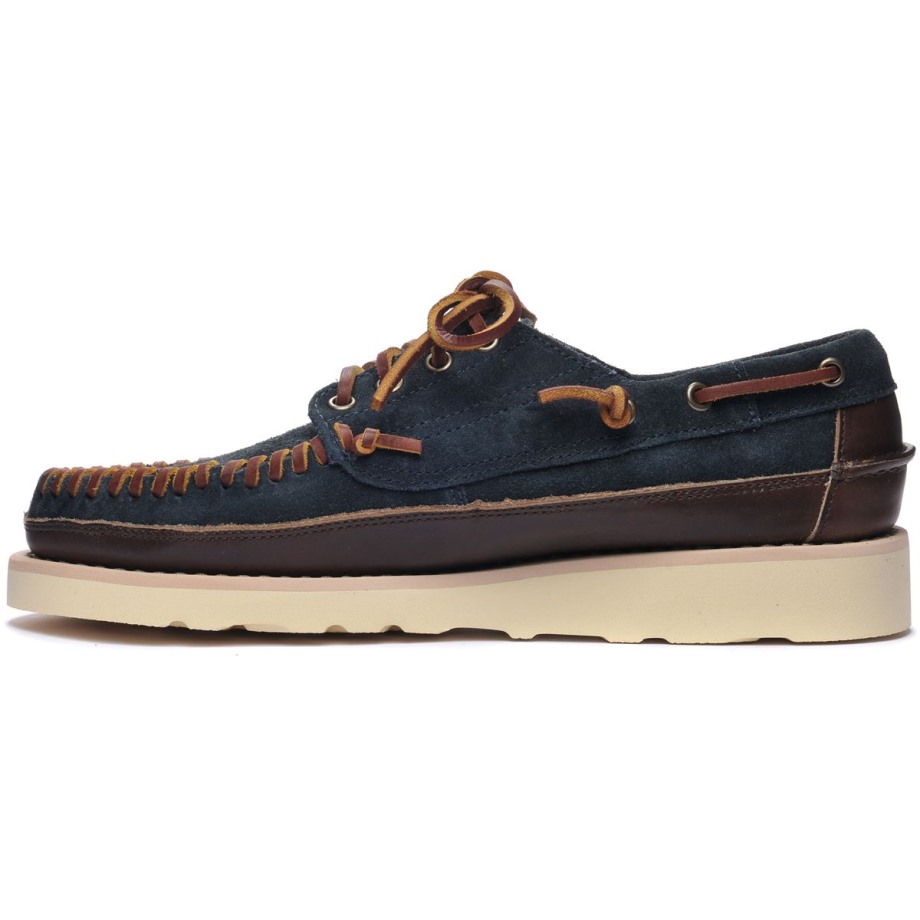 Keuka Lea Kano Moc-marineblauw & Donkerbruin Sebago Be