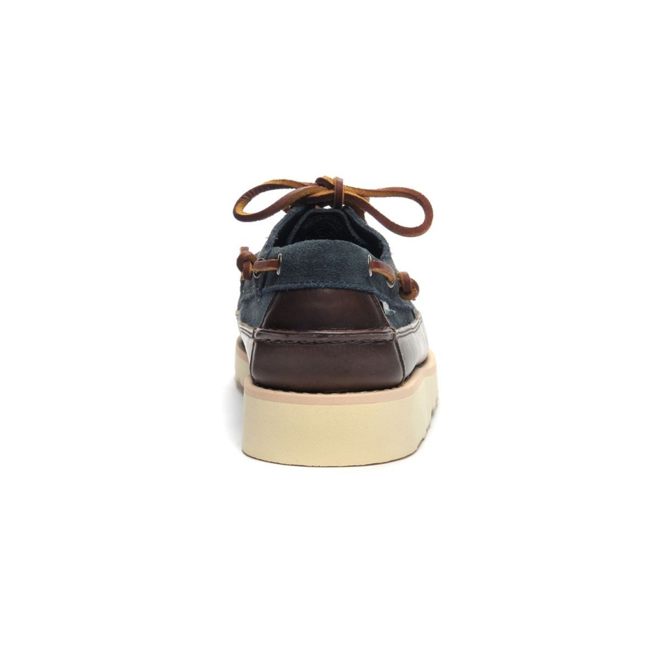 Keuka Lea Kano Moc-marineblauw & Donkerbruin Sebago Be