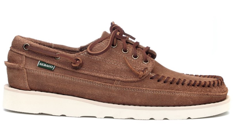 Beige Camel Sebago Be Keuka Suède Mocassin