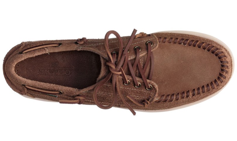 Beige Camel Sebago Be Keuka Suède Mocassin