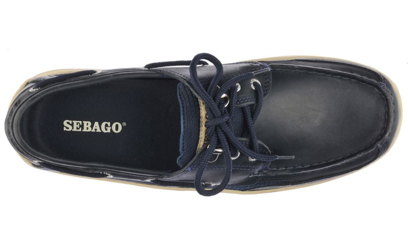 Blauwe Sebago Be Clovehitch Gewaxte Leren Bootschoen