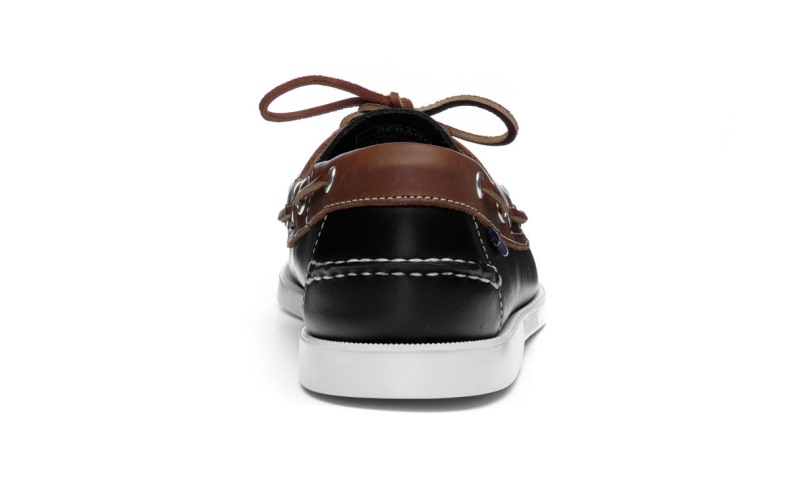 Bruin-zwart Sebago Be Portland Lea Wax Leer