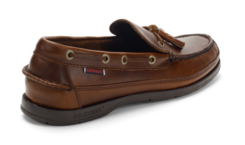 Bruine Gom Sebago Be Ketch Gewaxte Leren Loafer