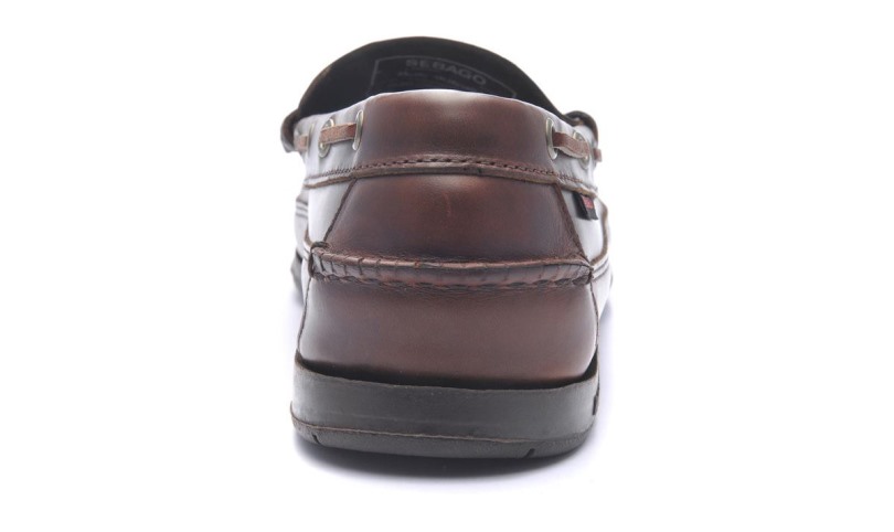 Bruine Gum Sebago Be Sloep Gewaxte Leren Loafer