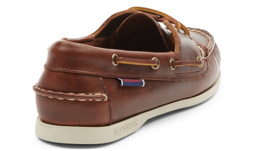 Bruine Sebago Be Jacqueline Gewaxte Leren Bootschoen Voor Dames