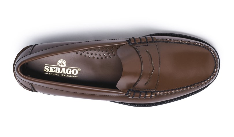 Klassieke Dan Leren Loafer Sebago Be Brown