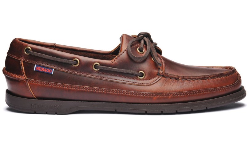 Schoener Gewaxt Leren Bootschoen Sebago Be Brown Gum