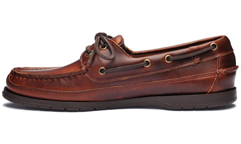 Schoener Gewaxt Leren Bootschoen Sebago Be Brown Gum