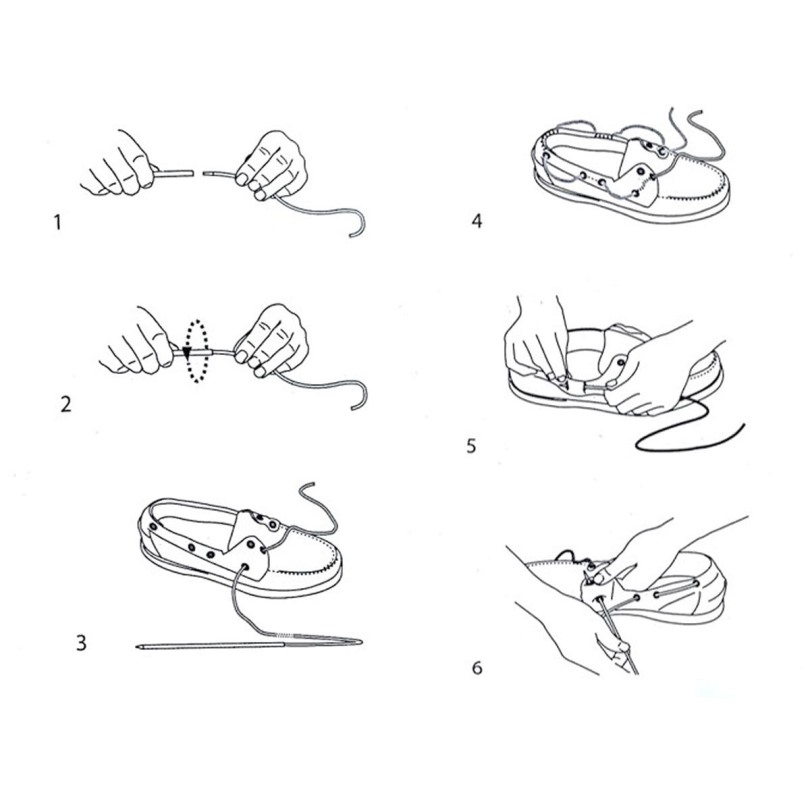 Sebago Be Blauw Marine Rawhide Schoenveters