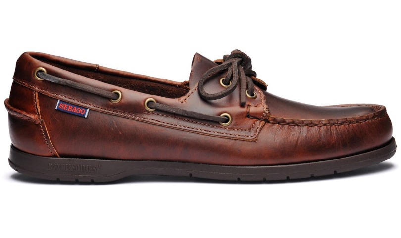 Sebago Be Bruine Gum Streven Gewaxte Leren Bootschoen