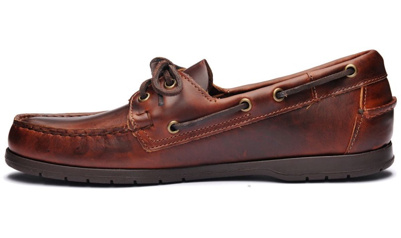 Sebago Be Bruine Gum Streven Gewaxte Leren Bootschoen