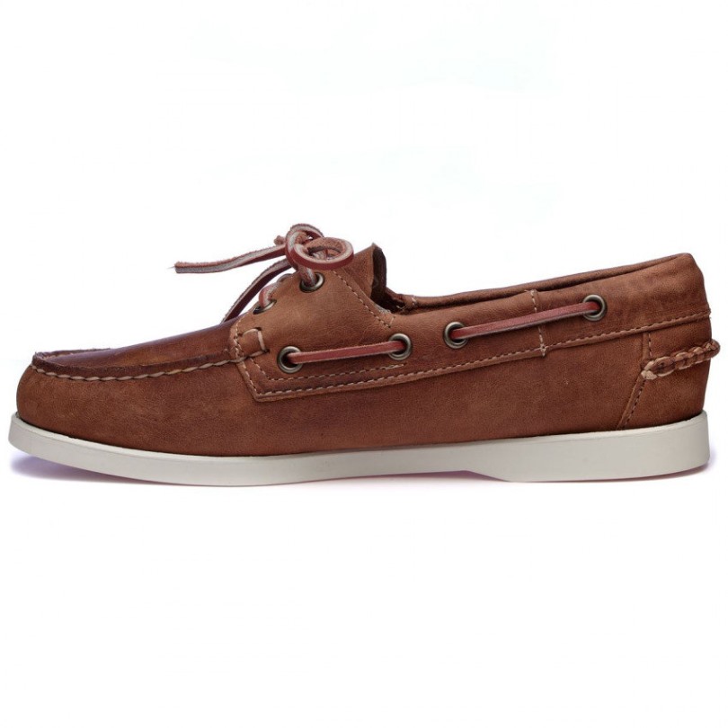 Sebago Be Brown Tan Dockside Portland Leren Bootschoen