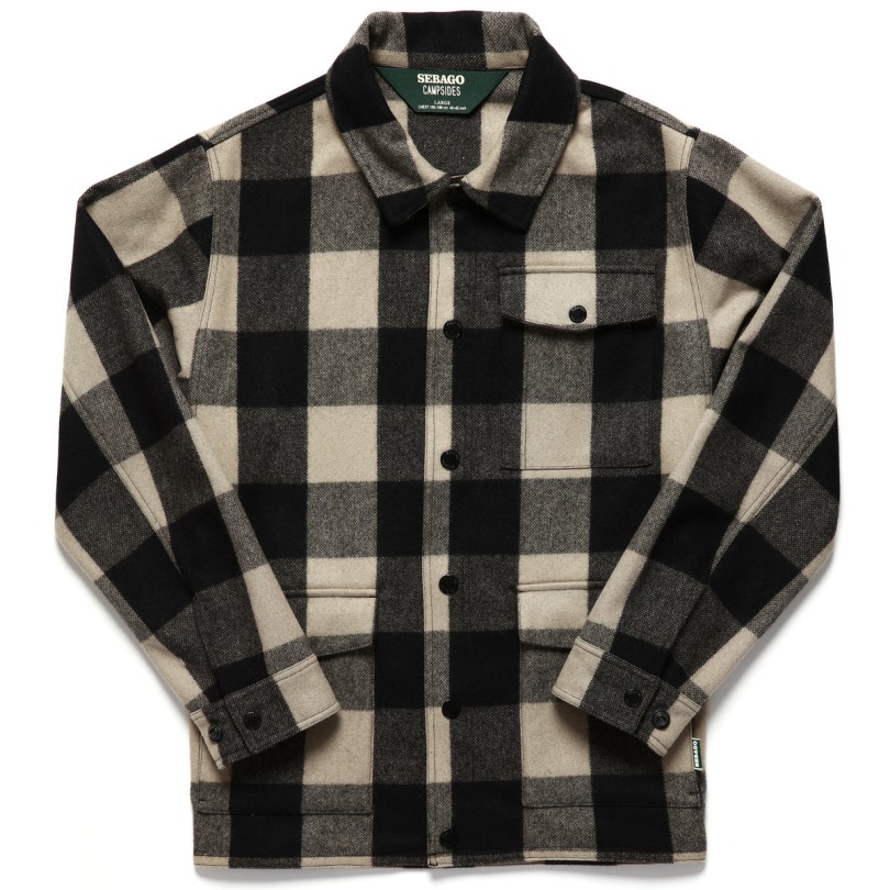 Sebago Be Check Wit Naturel-zwart Aroostook