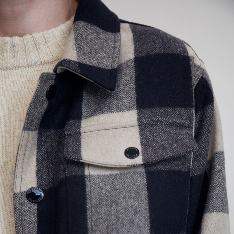 Sebago Be Check Wit Naturel-zwart Aroostook