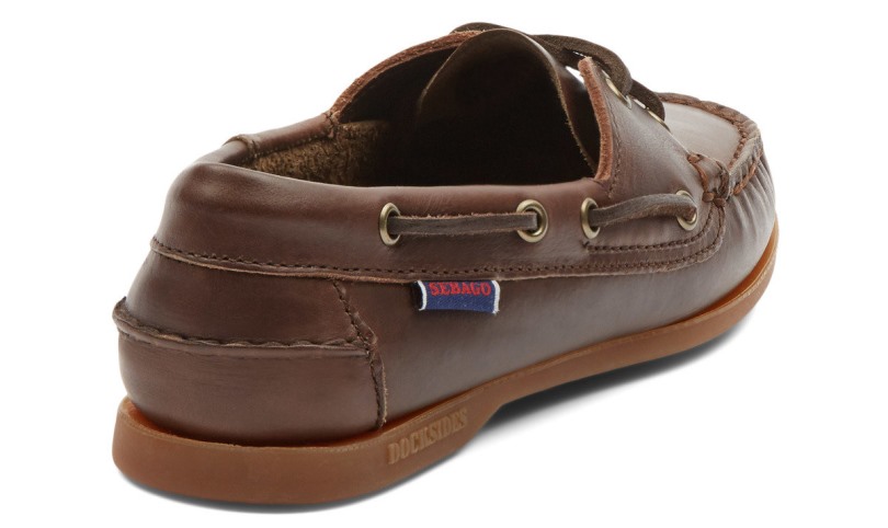 Dames Jacqueline Gewaxte Leren Bootschoen Sebago Be Dk Brown Gum
