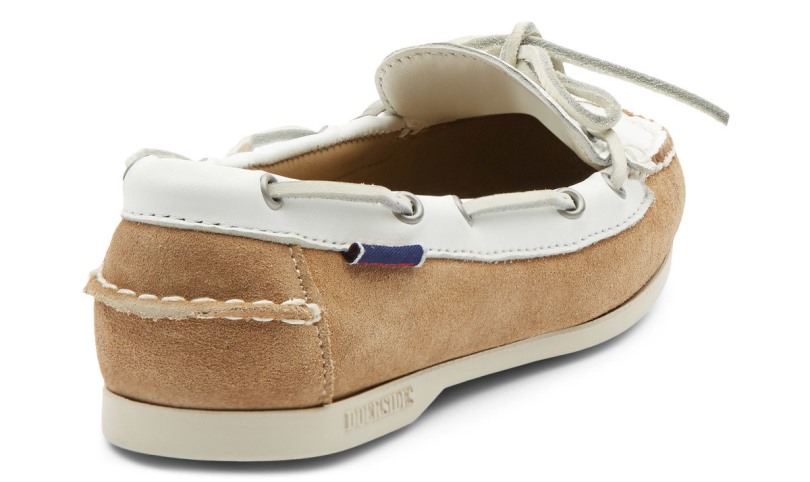 Dames Nina Suède Bala Mocassin Beige-wit Sebago Be