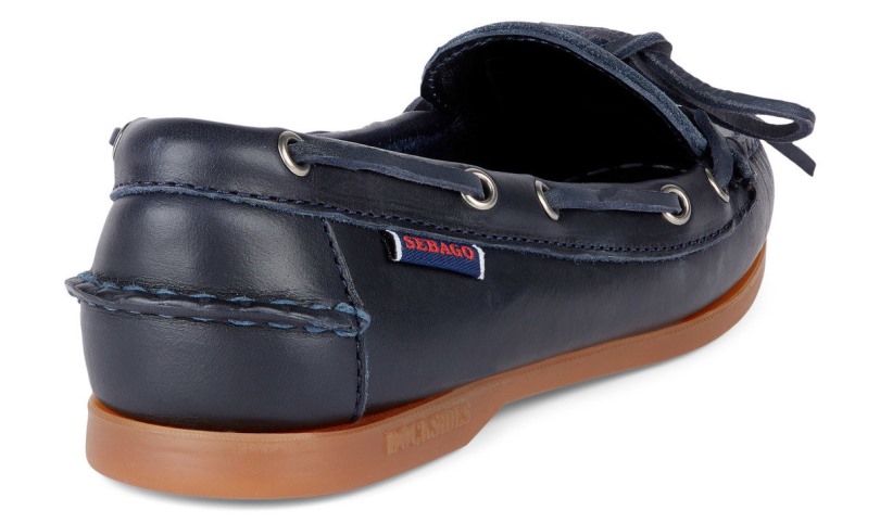 Dames Nina Gewaxte Bala Mocassin Blauw Navy-gum Sebago Be