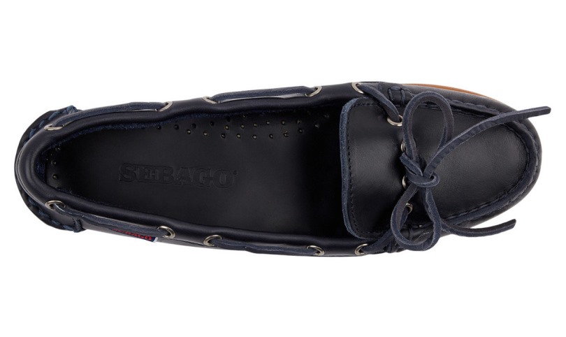 Dames Nina Gewaxte Bala Mocassin Blauw Navy-gum Sebago Be