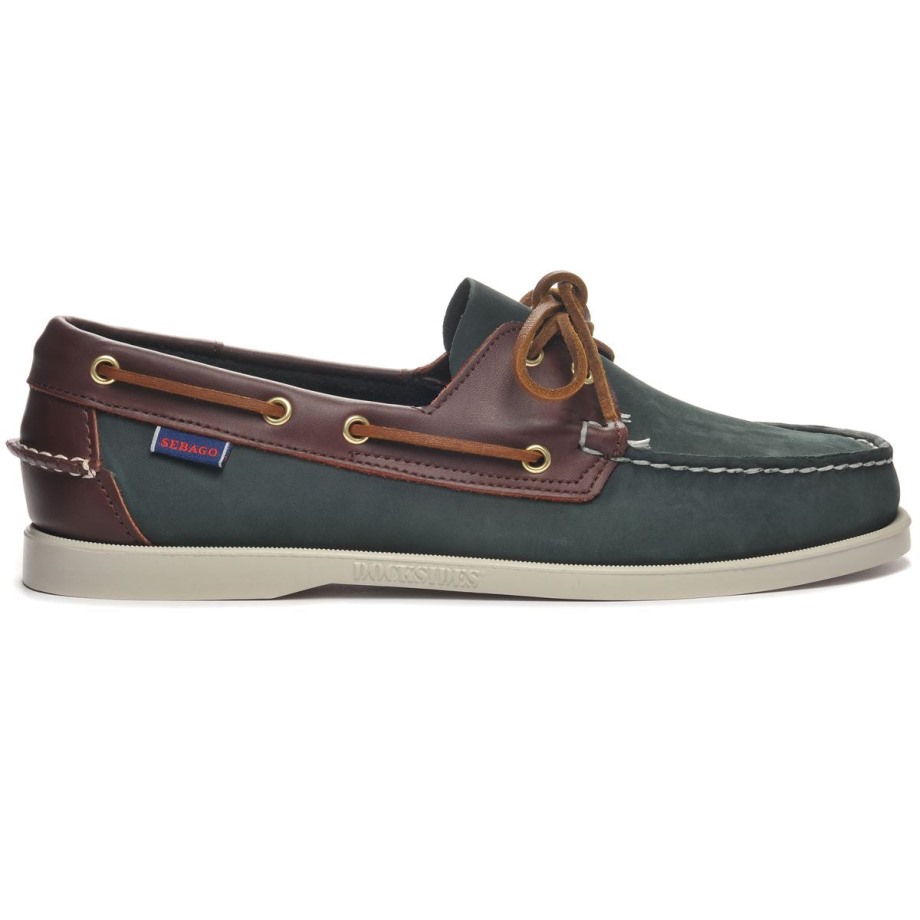 Portland Spinnaker-marineblauw & Donkerbruin Sebago Be