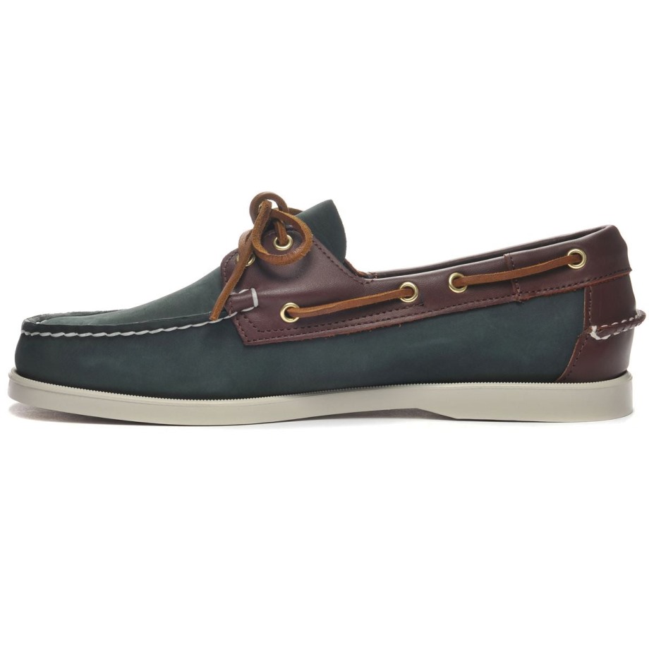 Portland Spinnaker-marineblauw & Donkerbruin Sebago Be