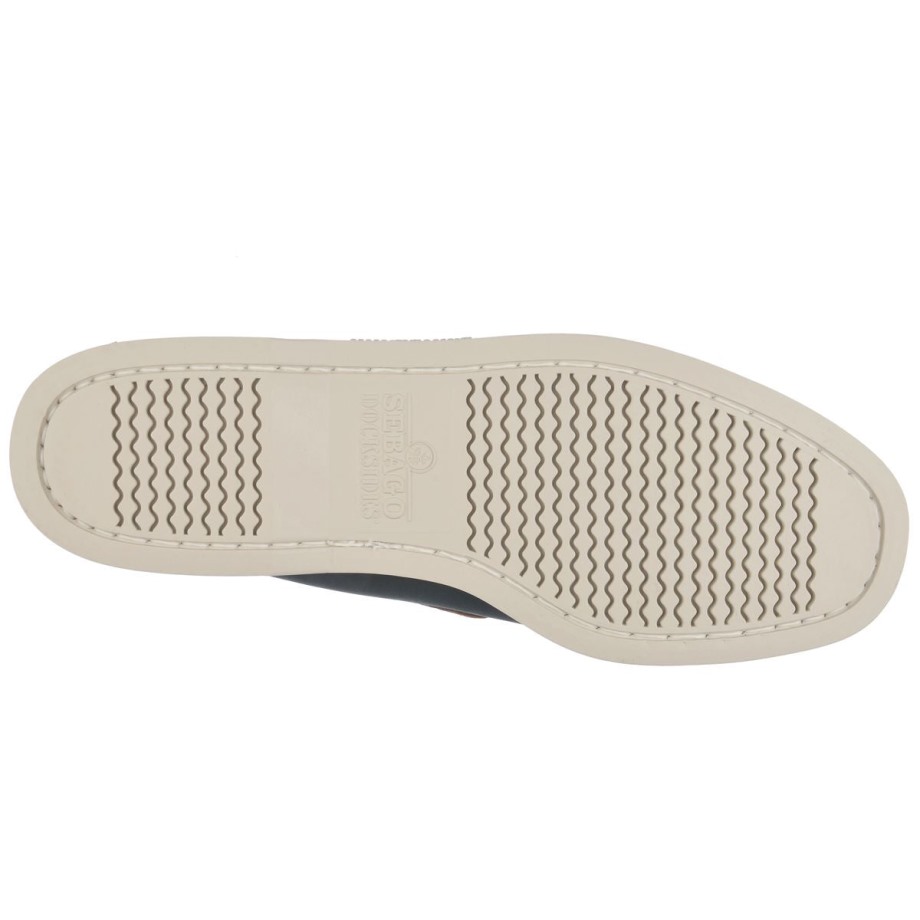 Portland Spinnaker-marineblauw & Donkerbruin Sebago Be