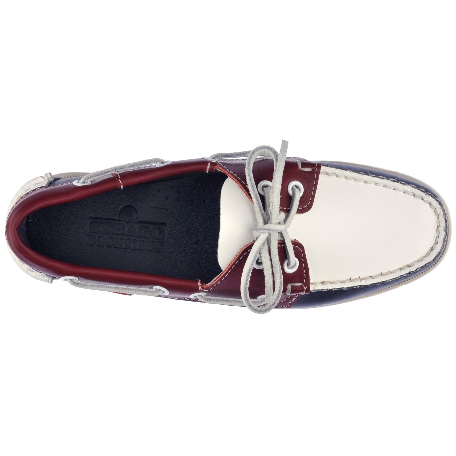 Portland Spinnaker Vrouw-marine & Rood & Wit Sebago Be