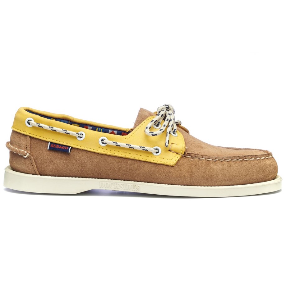 Portland Tiller-guldenroede & Cognac & White Sebago Be