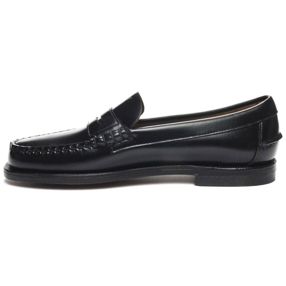 Sebago Be Classic Dan Tag Woman-black & White Penny