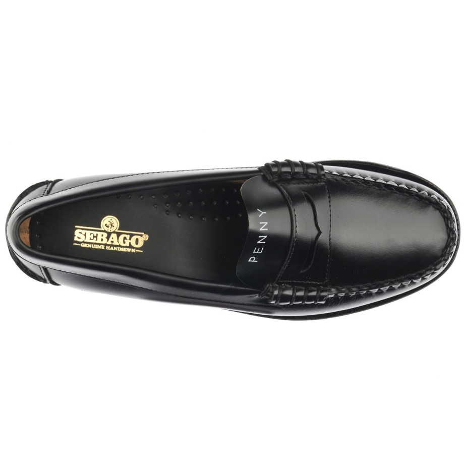Sebago Be Classic Dan Tag Woman-black & White Penny