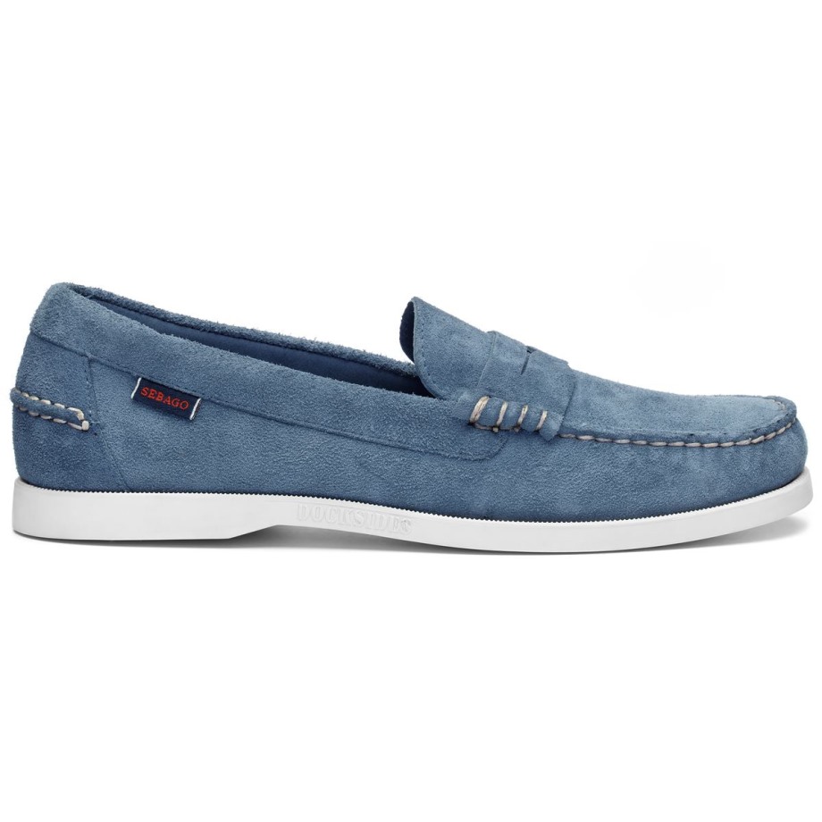 Sebago Be Dan Boat Roughout-indigo