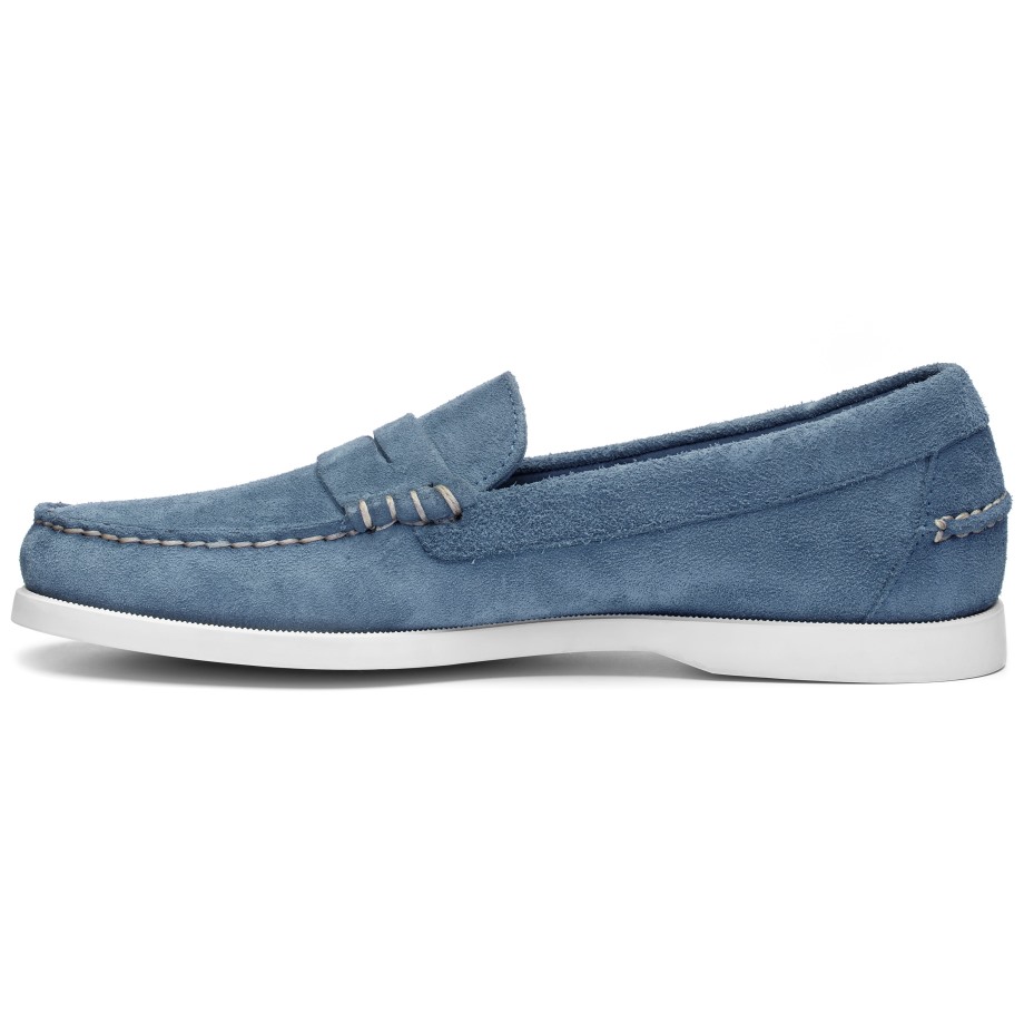 Sebago Be Dan Boat Roughout-indigo