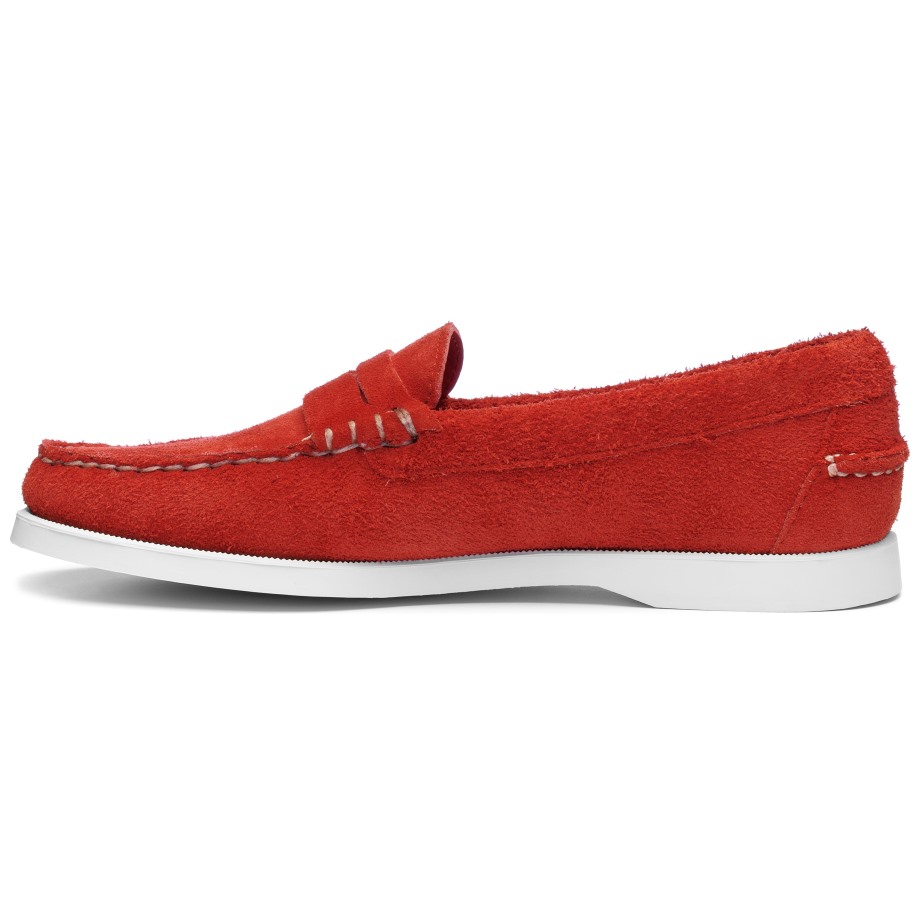 Sebago Be Dan Boat Roughout Vrouw-rood