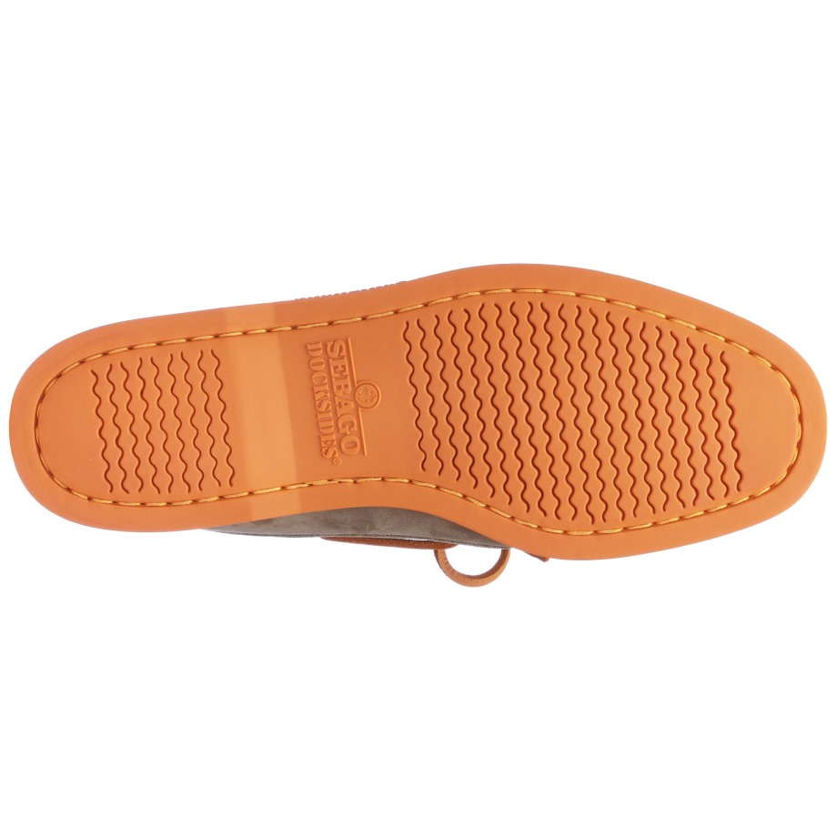 Sebago Be Docksides Portland Nubuk-taupe & Oranje
