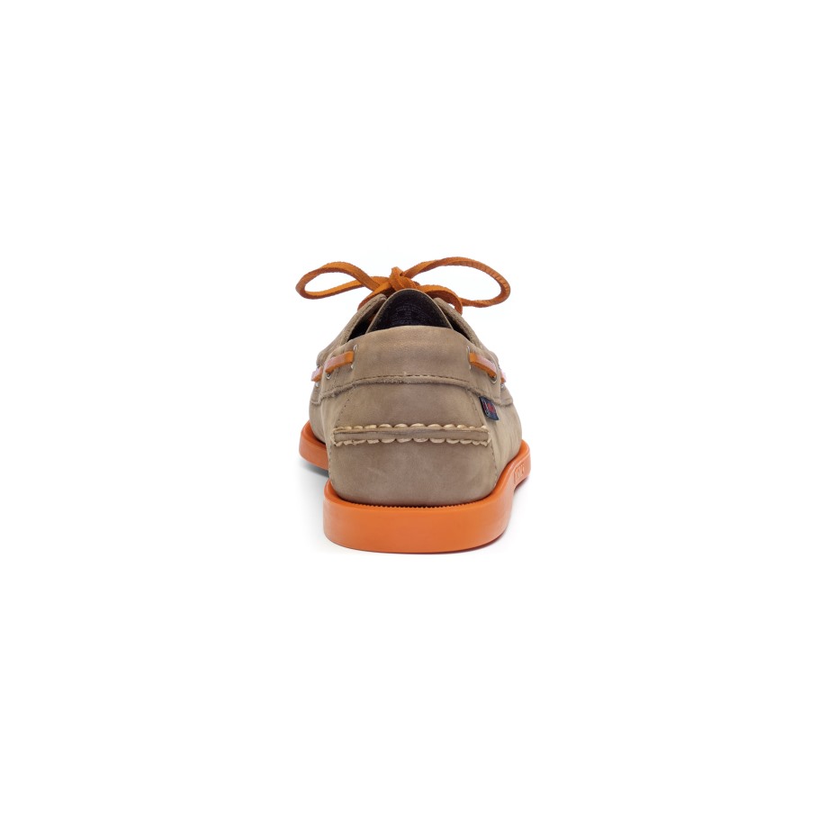 Sebago Be Docksides Portland Nubuk-taupe & Oranje