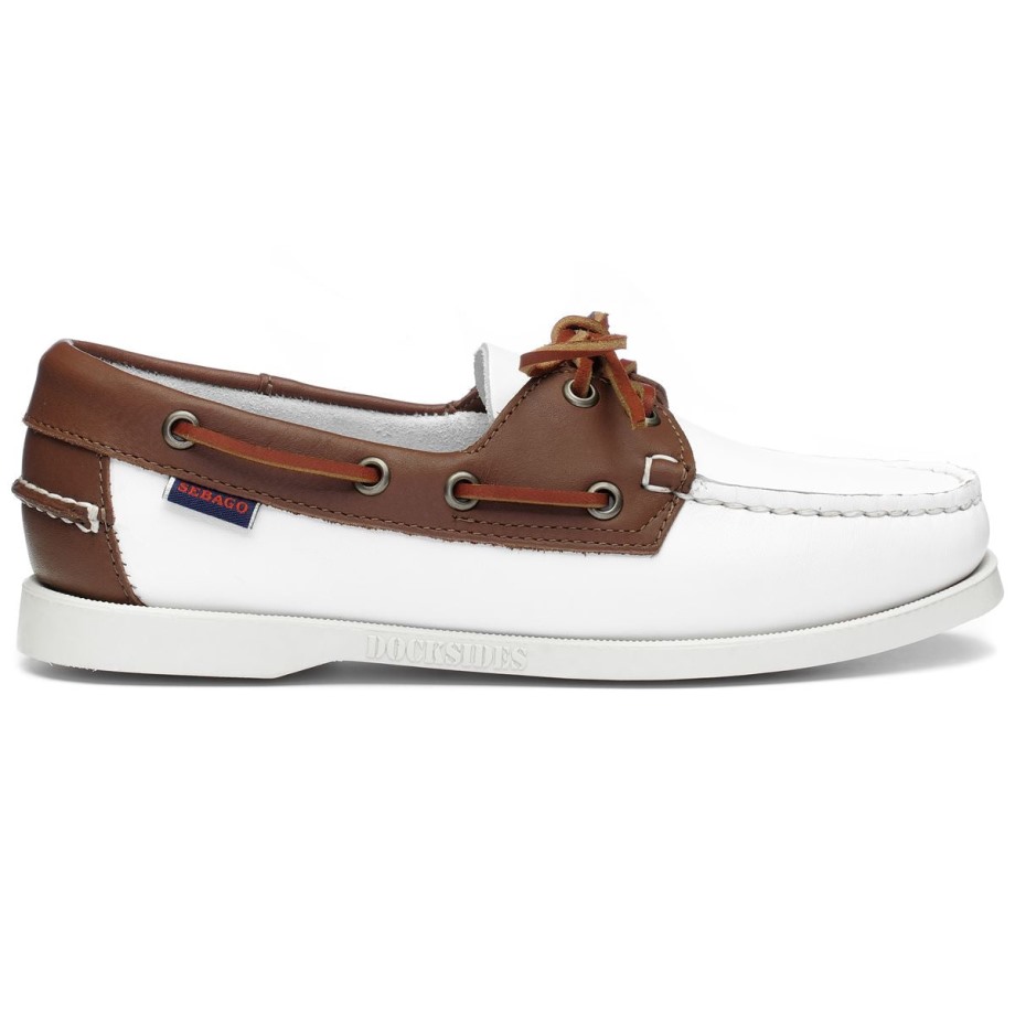 Sebago Be Docksides Portland Woman-wit En Bruin
