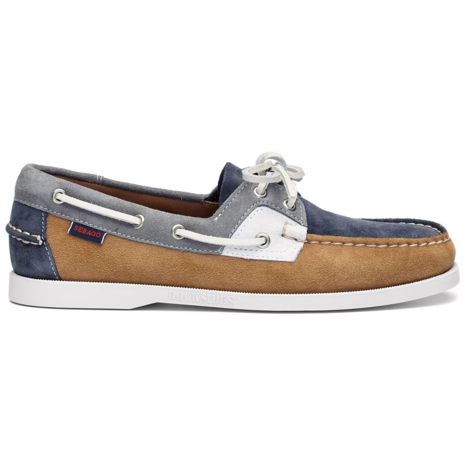 Sebago Be Rossisland Jib-cognac & Denim & Leisteen & Wit