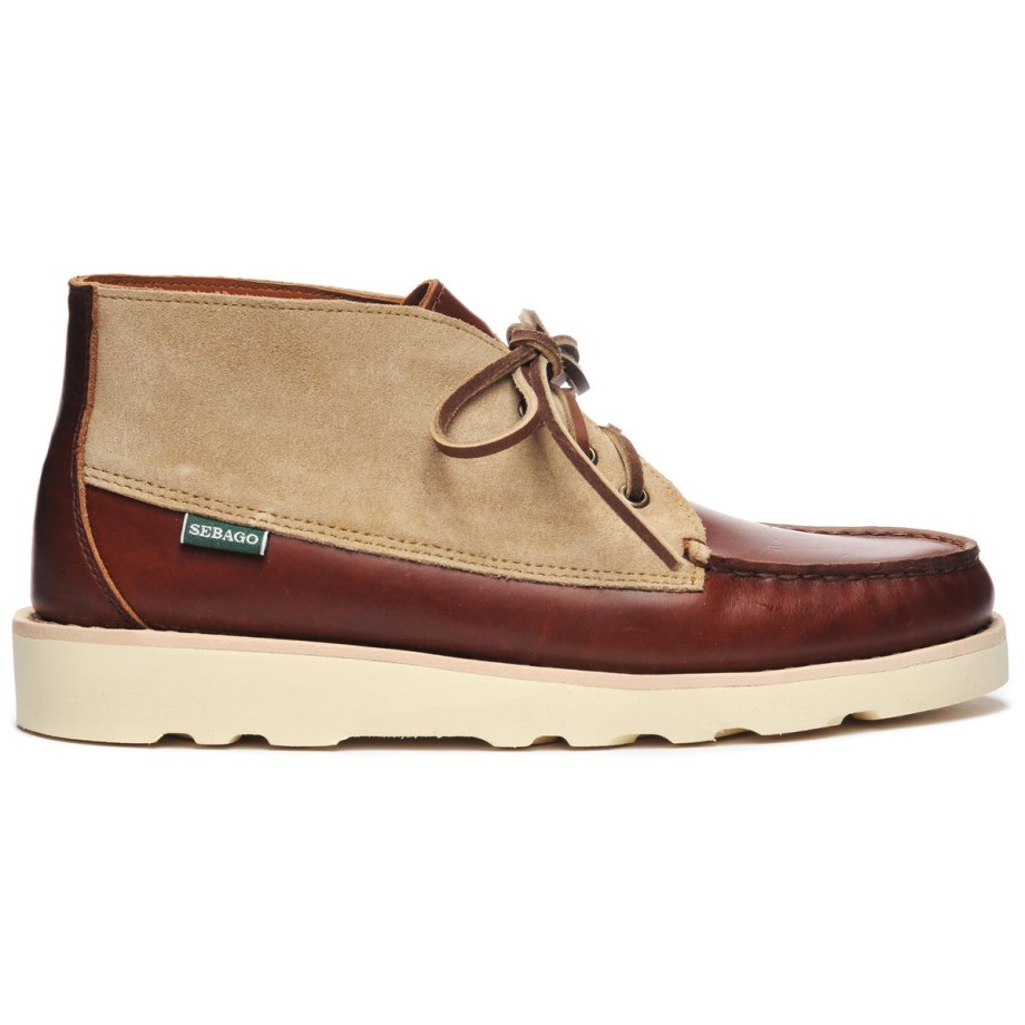 Tatanka Eva Waxy Suede-bruin & Camel Sebago Be