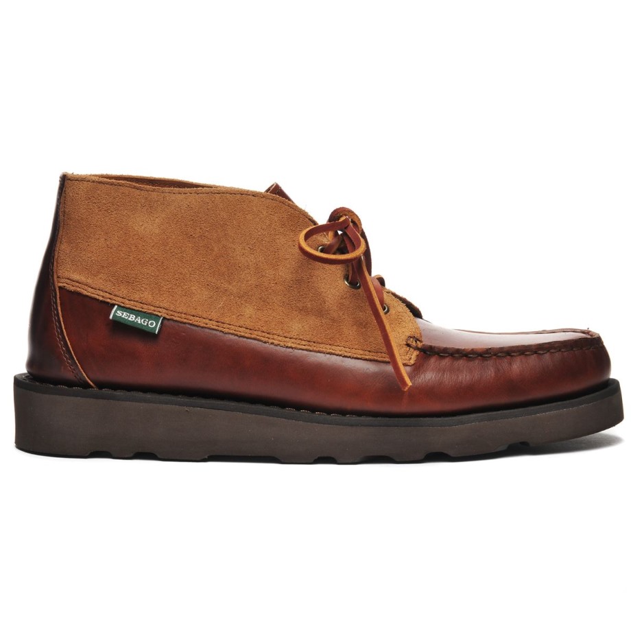 Tatanka Eva Waxy Suede-bruin & Cognac Sebago Be